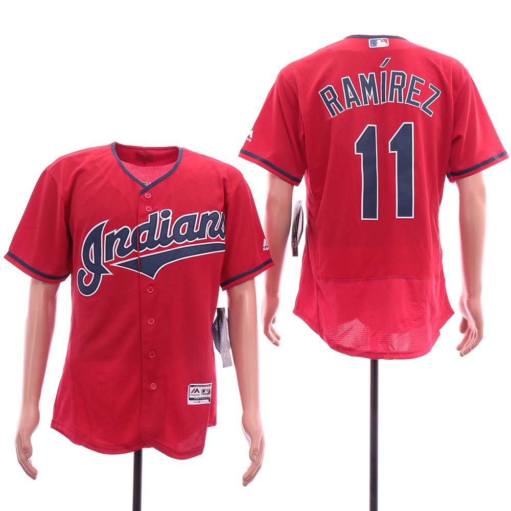 Men Cleveland Indians #11 Ramirez Red Elite MLB Jerseys->cleveland indians->MLB Jersey